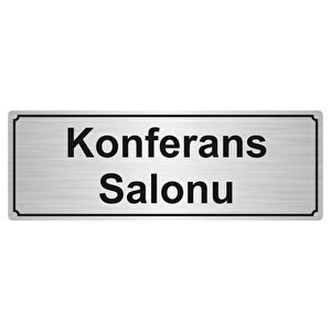 Konferans Salonu Yönlendi̇rme Levhasi 7cmx20cm Gümüş Renk Metal