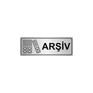 Arşi̇v Yönlendi̇rme Levhasi 10cmx20cm Gümüş Renk Metal