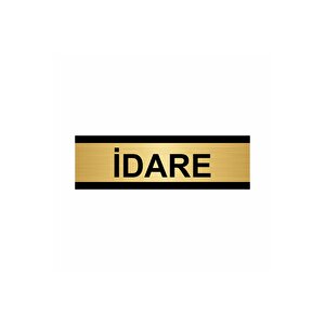 İdare 5x20cm Altın Renk Metal Yönlendirme Levhası
