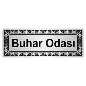 Buhar Odası 7cmx20cm Metal Yönlendi̇rme Levhasi Gümüş Renk Metal