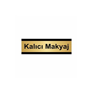 Kalıcı Makyaj 10x20cm Altın Renk Metal Yönlendirme Levhası