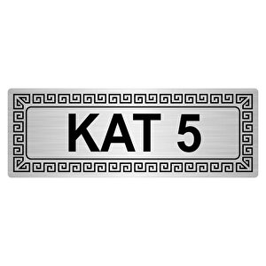 Kat 5 7cmx20cm Metal Yönlendi̇rme Levhasi Gümüş Renk Metal