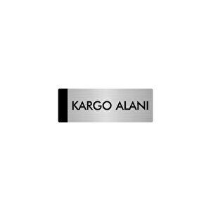 Metal Yönlendirme Levhası, Departman Kapı Isimliği Kargo Alanı 7x20 Cm Gümüş Renk