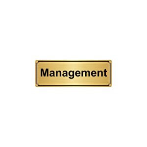Managament Yönlendi̇rme Levhasi 10cmx20cm Altin Renk Metal