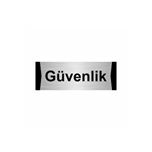 Güvenlik 5x20cm Gümüş Renk Metal Yönlendirme Levhası