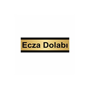 Ecza Dolabı 10x20cm Altın Renk Metal Yönlendirme Levhası