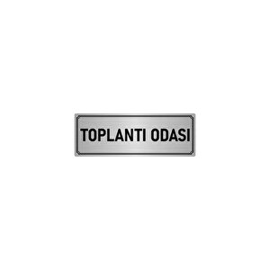 Metal Yönlendirme Levhası, Departman Kapı İsimliği Toplantı Odası 10x20 Cm Gümüş Renk