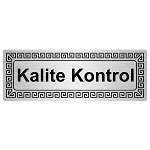 Kalite Kontrol 7cmx20cm Metal Yönlendi̇rme Levhasi Gümüş Renk Metal