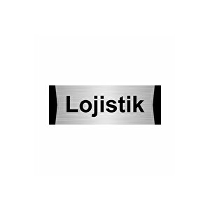 Lojistik 7x20cm Gümüş Renk Metal Yönlendirme Levhası