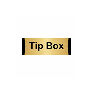 Tipbox 10x20cm Altın Renk Metal Yönlendirme Levhası