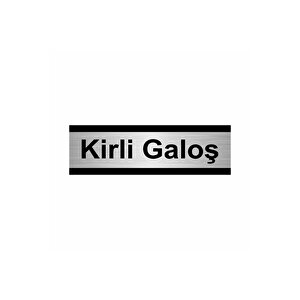 Kirli Galoş 5x20cm Gümüş Renk Metal Yönlendirme Levhası