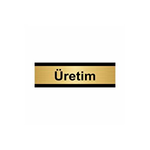 Üretim 5x20cm Altın Renk Metal Yönlendirme Levhası