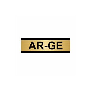 Ar-ge 5x20cm Altın Renk Metal Yönlendirme Levhası