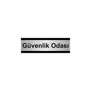 Güvenlik Odası 7x20cm Gümüş Renk Metal Yönlendirme Levhası