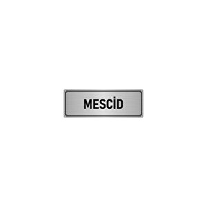 Metal Yönlendirme Levhası, Departman Kapı İsimliği Mescid 7x20 Cm Gümüş Renk