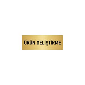 Metal Yönlendirme Levhası, Departman Kapı İsimliği Ürün Geliştirme 5x20 Cm Altın Renk