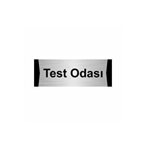 Test Odası 7x20cm Gümüş Renk Metal Yönlendirme Levhası