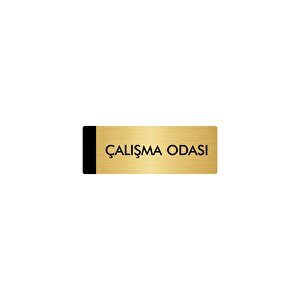 Metal Yönlendirme Levhası, Departman Kapı Isimliği Çalışma Odası 7x20 Cm Altın Renk