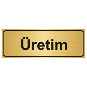 Üreti̇myönlendi̇rme Levhasi 5cmx20cm Altin Renk Metal