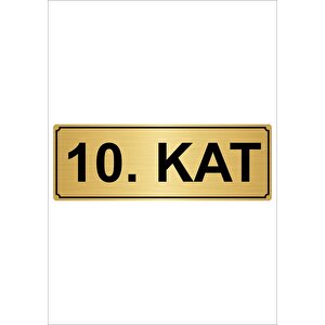 10.kat  5cmx20cm Metal Yönlendirme Levhası Altın Renk