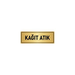 Metal Yönlendirme Levhası, Departman Kapı İsimliği Kağıt Atık 5x20 Cm Altın Renk