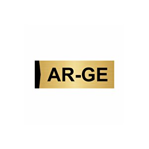 Ar-ge 7x20cm Altın Renk Metal Yönlendirme Levhası