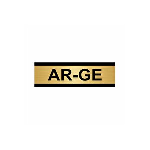 Ar-ge 10x20cm Altın Renk Metal Yönlendirme Levhası