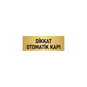 Metal Yönlendirme Levhası, Departman Kapı İsimliği Otomatik Kapı 10x20 Cm Altın Renk