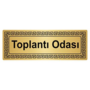 Toplantı Odası 7cmx20cm Metal Yönlendi̇rme Levhasi Altin Renk Metal