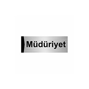 Müdüriyet 10x20cm Gümüş Renk Metal Yönlendirme Levhası