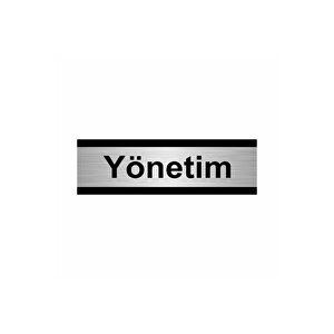 Yönetim 5x20cm Gümüş Renk Metal Yönlendirme Levhası