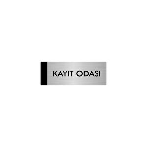 Metal Yönlendirme Levhası, Departman Kapı Isimliği Kayıt Odası 5x20 Cm Gümüş Renk