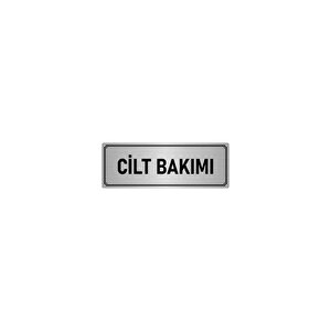 Metal Yönlendirme Levhası, Departman Kapı İsimliği Cilt Bakımı 5x20 Cm Gümüş Renk