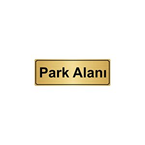Park Alani Yönlendi̇rme Levhasi 7cmx20cm Altin Renk Metal