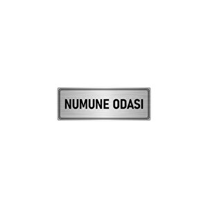 Metal Yönlendirme Levhası, Departman Kapı İsimliği Numune Odası 5x20 Cm Gümüş Renk