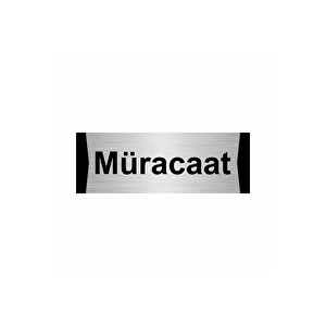 Müracaat 5x20cm Gümüş Renk Metal Yönlendirme Levhası