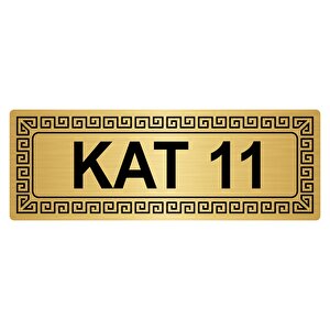 Kat 11 7cmx20cm Metal Yönlendi̇rme Levhasi Altin Renk Metal