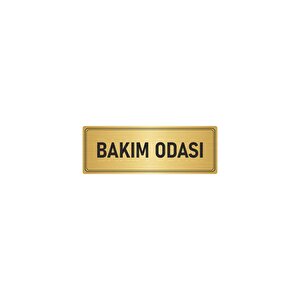 Metal Yönlendirme Levhası, Departman Kapı İsimliği Bakım Odası 7x20 Cm Altın Renk