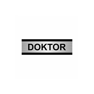 Doktor 5x20cm Gümüş Renk Metal Yönlendirme Levhası