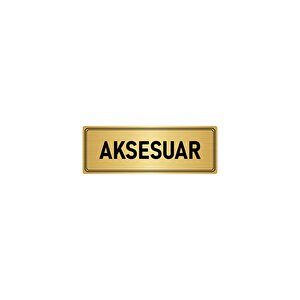 Metal Yönlendirme Levhası, Departman Kapı İsimliği Aksesuar 5x20 Cm Altın Renk