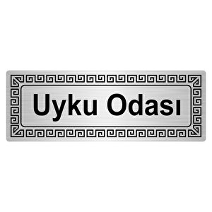 Uyku Odası 7cmx20cm Metal Yönlendi̇rme Levhasi Gümüş Renk Metal