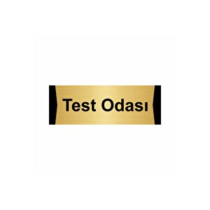 Test Odası 5x20cm Altın Renk Metal Yönlendirme Levhası