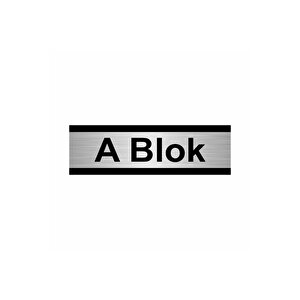 A Blok 10x20cm Gümüş Renk Metal Yönlendirme Levhası