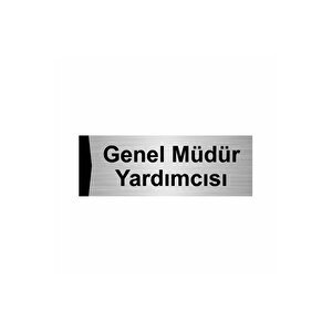 Genel Müdür Yardımcısı 10x20cm Gümüş Renk Metal Yönlendirme Levhası