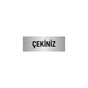 Metal Yönlendirme Levhası, Departman Kapı İsimliği Çekiniz 10x20 Cm Gümüş Renk