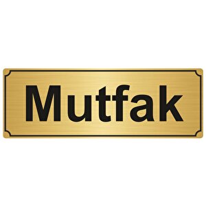 Mutfak Yönlendi̇rme Levhasi 7cmx20cm Altin Renk Metal