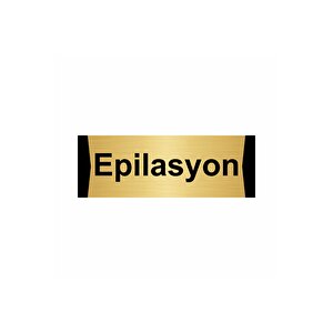 Epilasyon 10x20cm Altın Renk Metal Yönlendirme Levhası