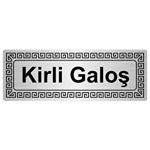 Kirli Galoş 7cmx20cm Metal Yönlendi̇rme Levhasi Gümüş Renk Metal