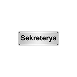 Sekreterya Yönlendi̇rme Levhasi 10cmx20cm Gümüş Renk Metal