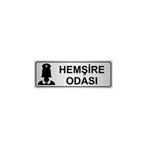 Hemşi̇re Odasi Yönlendi̇rme Levhasi 7cmx20cmgümüş Renk Metal